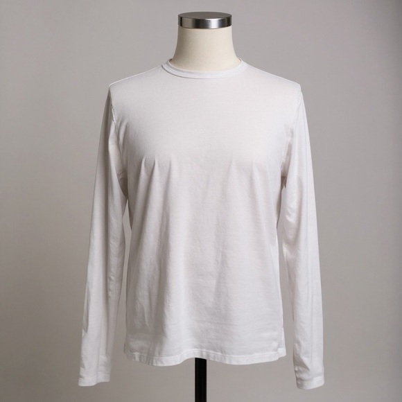 Mott & Bow Men's White Long Sleeve T-Shirt. Large - Picture 2 of 11